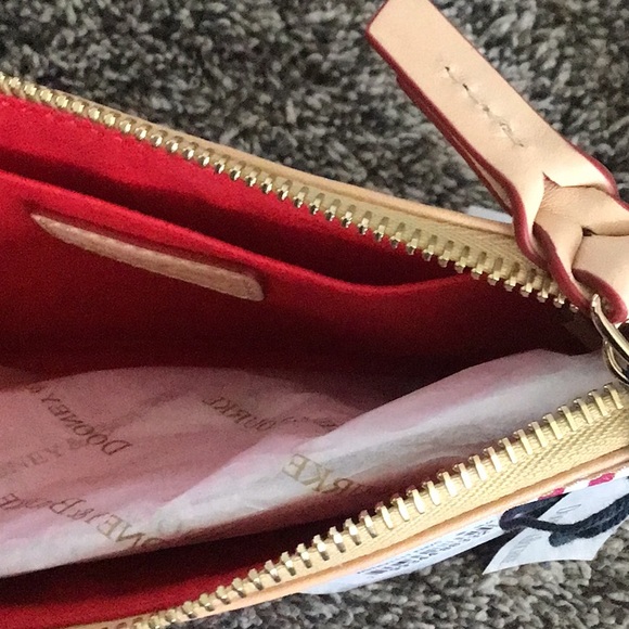 Dooney & Bourke pink & white striped bag/wristlet. New with tags. - Picture 9 of 9